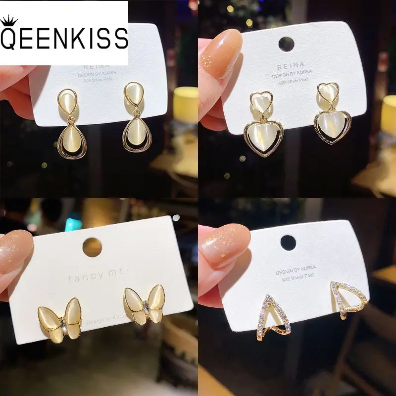 QEENKISS EG702Fine Jewelry Wholesale Fashion Woman Girl Birthday Wedding Gift Heart Butterfly AAA Zircon 18KT Gold Stud Earrings
QEENKISS EG702Fine Jewelry Wholesale Fashion Woman Girl Birthday Wedding Gift Heart Butterfly AAA Zircon 18KT Gold Stud Earrings