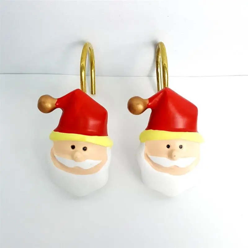 12 pcs Shower Curtain Hook Cartoon Santa Shape Christmas Curtain Holder Bathroom Holder Supplies Shower Hook for Office
12 pcs Shower Curtain Hook Cartoon Santa Shape Christmas Curtain Holder Bathroom Holder Supplies Shower Hook for Office