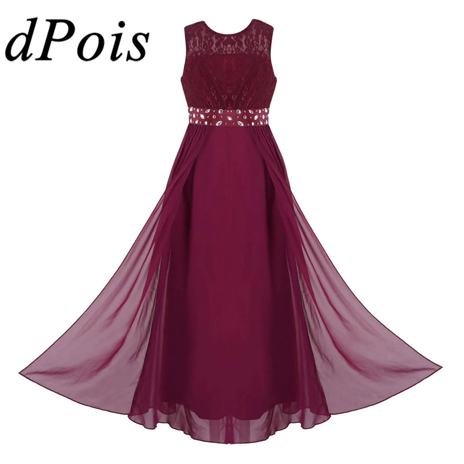 4-14 Elegant Kids Dresses for Girl Rhinestone Chiffon Sleeveless Lace Princess Dress Performance Costume Wedding Party Dress
4-14 Elegant Kids Dresses for Girl Rhinestone Chiffon Sleeveless Lace Princess Dress Performance Costume Wedding Party Dress
