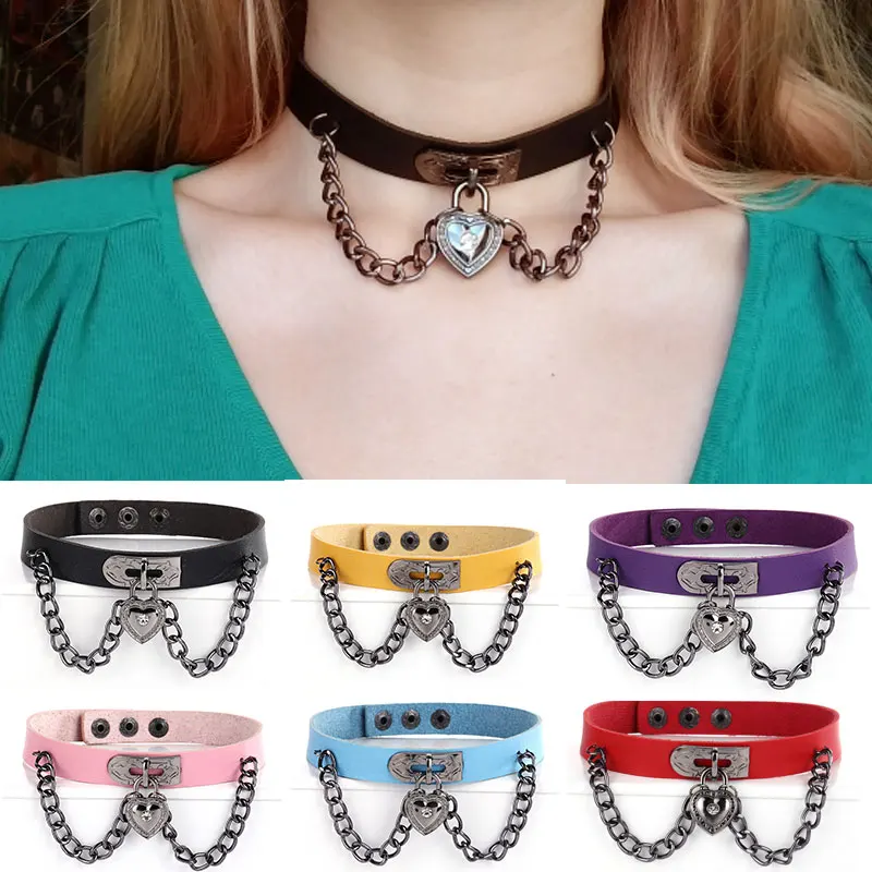 2021 New Fashion cosplay Harajuku Punk Rock Gothic necklace Sexy PU Leather Spike Collar Chain Choker Necklace Body Accessories
2021 New Fashion cosplay Harajuku Punk Rock Gothic necklace Sexy PU Leather Spike Collar Chain Choker Necklace Body Accessories