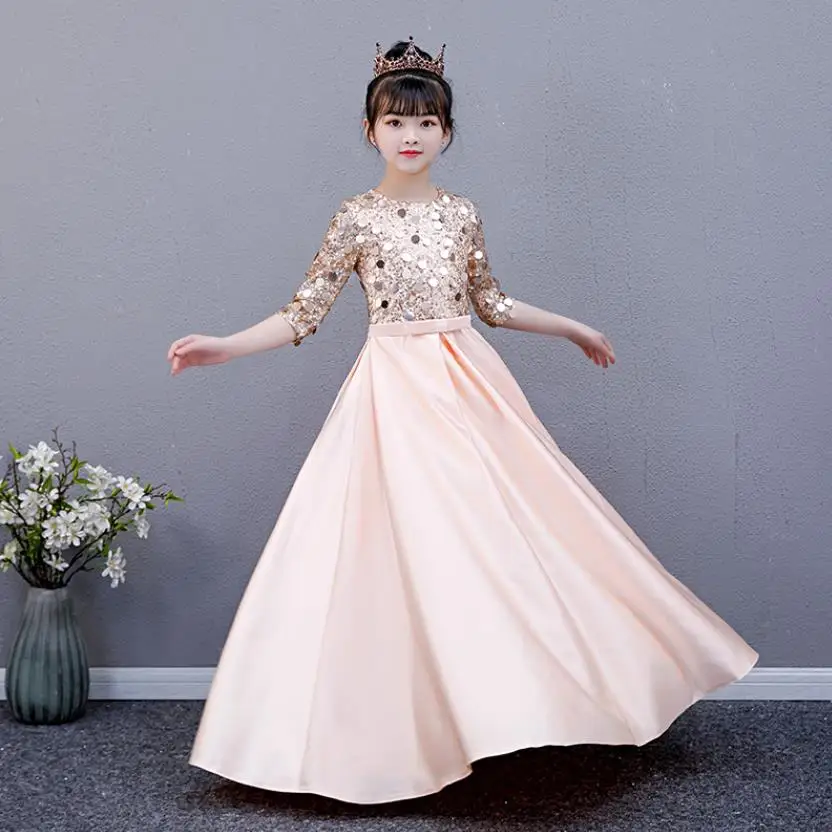 High-End Children's Sequines Stitching Evening Gown Kids Catwalk Birthday Party Wedding Dresses For Girls L1523
High-End Children's Sequines Stitching Evening Gown Kids Catwalk Birthday Party Wedding Dresses For Girls L1523