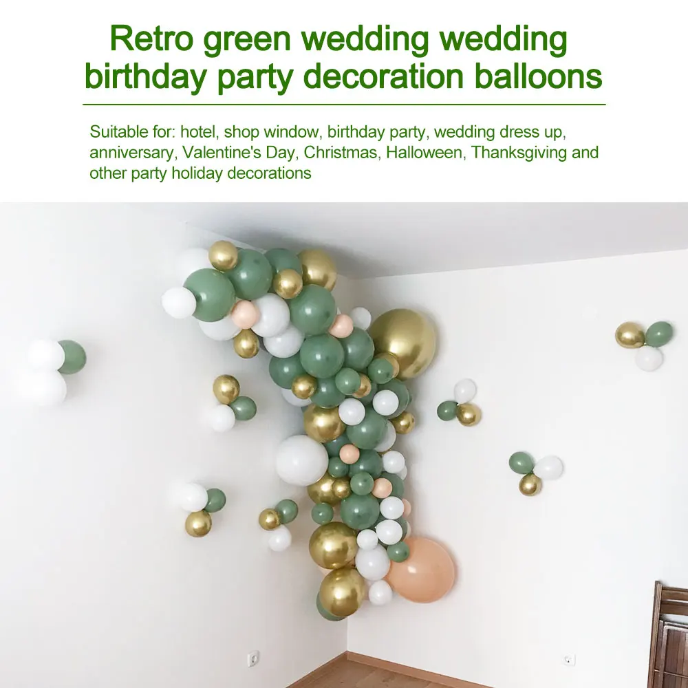 4 Color Muti Size Retro Green Gold Confetti Balloon Package Latex Wedding Birthday Party Decoration Balloon
4 Color Muti Size Retro Green Gold Confetti Balloon Package Latex Wedding Birthday Party Decoration Balloon