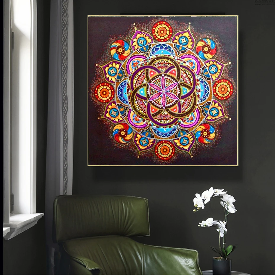 Abstract Mandala Flower Wall Poster and Prints Nordic Canvas Painting Interior Pictures for Living Room Bedroom Home Loft Decor
Abstract Mandala Flower Wall Poster and Prints Nordic Canvas Painting Interior Pictures for Living Room Bedroom Home Loft Decor