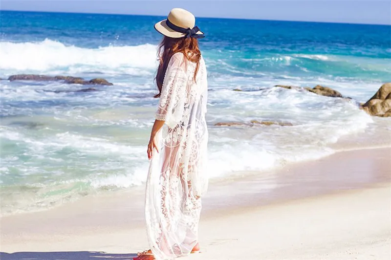 2021 Mesh Cover up Saida de Praia Embroidery Swimsuit Cover up Sarong Kimono Summer Beach Cover up Dress Vestidos de Playa
2021 Mesh Cover up Saida de Praia Embroidery Swimsuit Cover up Sarong Kimono Summer Beach Cover up Dress Vestidos de Playa