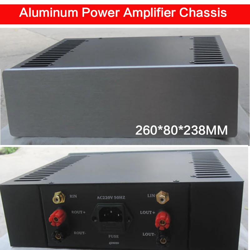 260*80*238MM Aluminum Power Amplifier Chassis with Radiator Case DIY MINI Amplifier Shell Q26 Small Armor Box Audio House
260*80*238MM Aluminum Power Amplifier Chassis with Radiator Case DIY MINI Amplifier Shell Q26 Small Armor Box Audio House