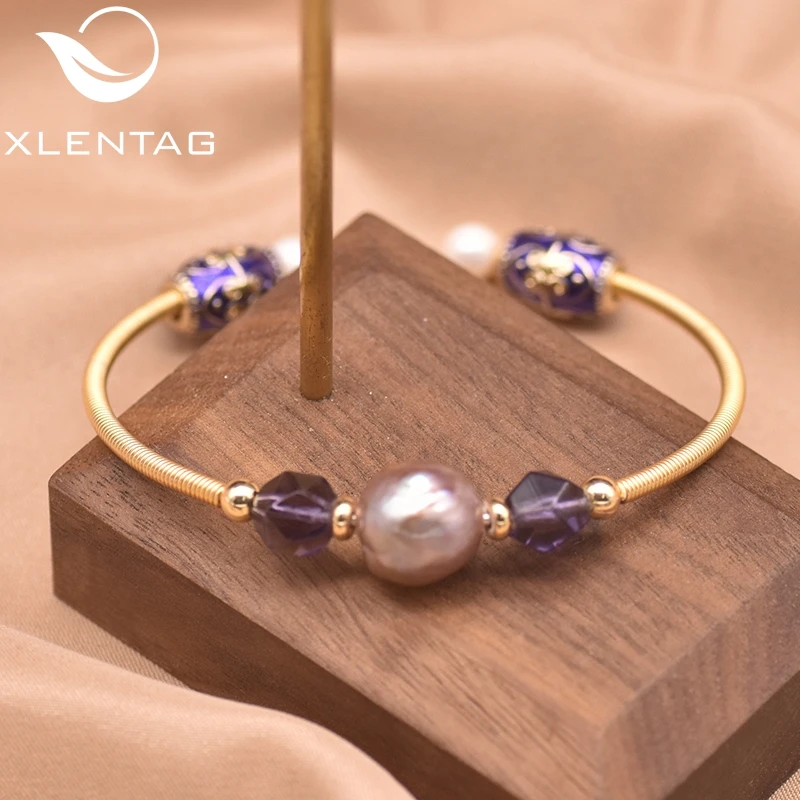 XlenAg Pure Natural Baroque Pearl And Purple Crystal Open Bangle Bracelet Charm Women'S Birthday Wear Jewelry Pulsera GB0936
XlenAg Pure Natural Baroque Pearl And Purple Crystal Open Bangle Bracelet Charm Women'S Birthday Wear Jewelry Pulsera GB0936