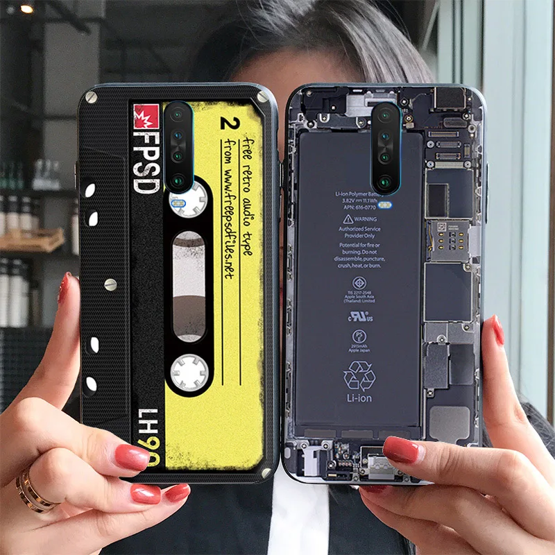 Цветной Ретро Чехол Для радиоленты для Xiaomi Redmi K30 рельефный чехол с тиснением
