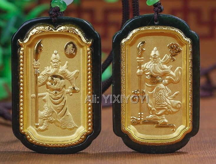 Очаровательный натуральный черный зеленый гетянийский нефрит + твердый Золотой Китайский благословение меч GuanGong амулет кулон ожерелье сер...
Очаровательный натуральный черный зеленый гетянийский нефрит + твердый Золотой Китайский благословение меч GuanGong амулет кулон ожерелье сер...