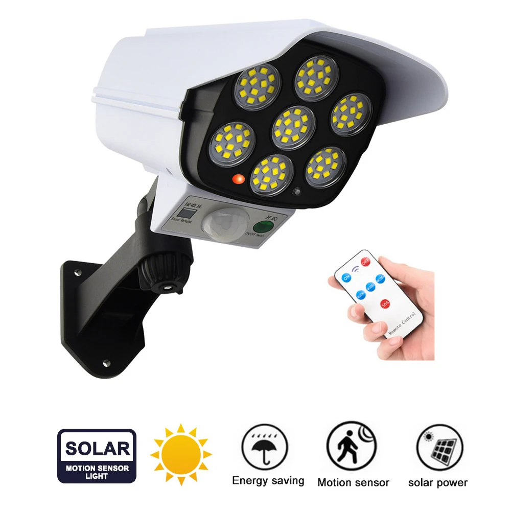 remote Solar motion sensor Street Light Monitoring Lamp Fake Camera body Induction Wall lamp Outdoor Burglar Proof & Waterproof
remote Solar motion sensor Street Light Monitoring Lamp Fake Camera body Induction Wall lamp Outdoor Burglar Proof & Waterproof