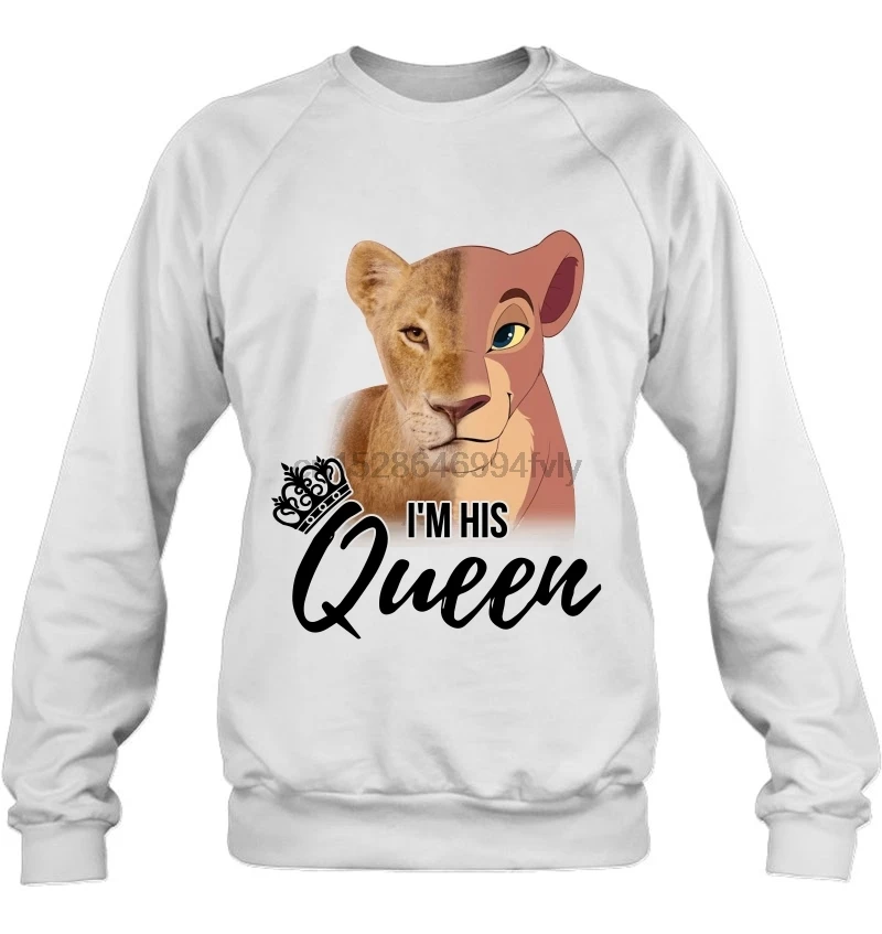 Мужская толстовка с капюшоном I'm His queen Nala Король Лев версия женская уличная
