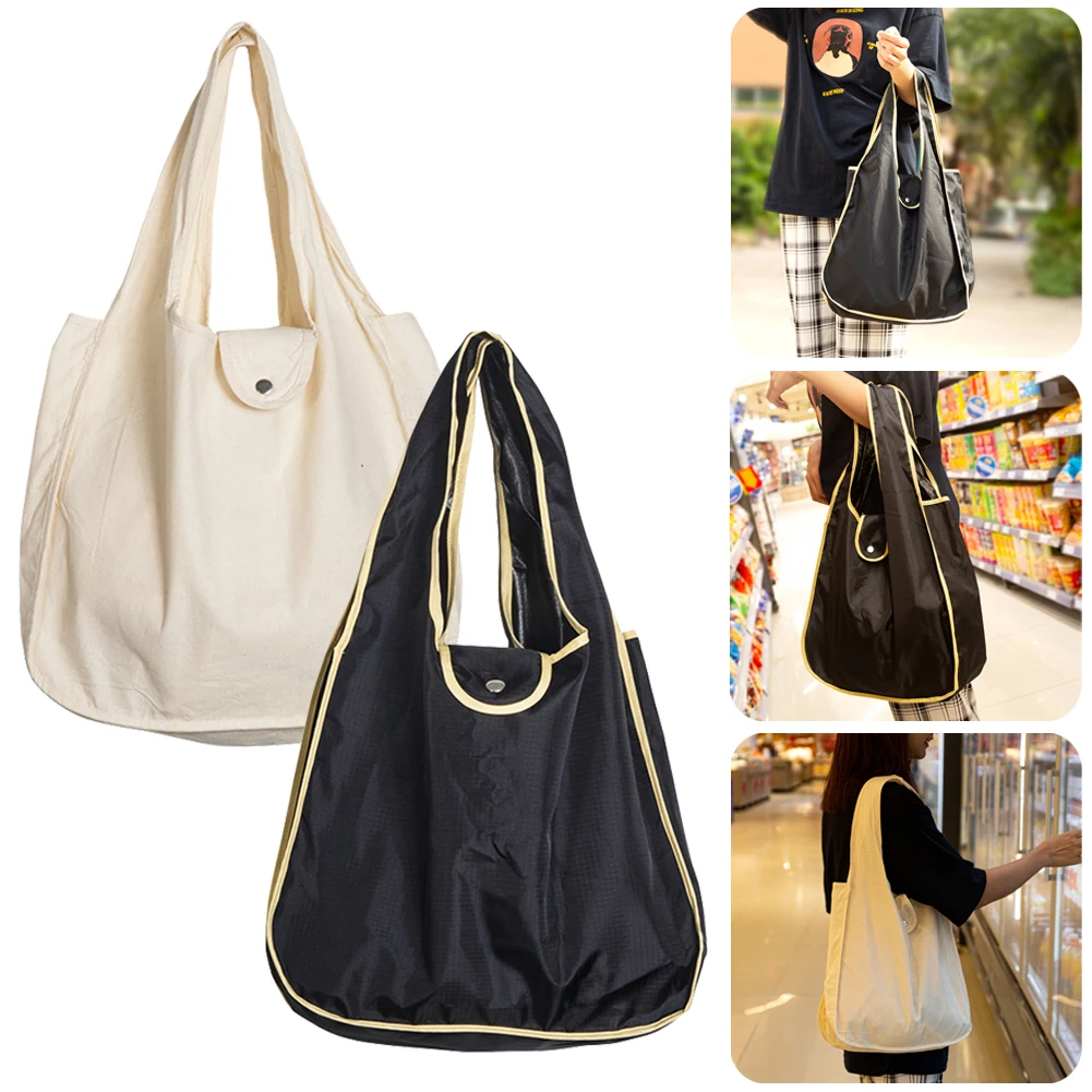 Reusable Shopping Bag Foldable Large Grocery Bag Eco-Friendly Button Closure with Two Durable Handles Shopping Tote Bag
Reusable Shopping Bag Foldable Large Grocery Bag Eco-Friendly Button Closure with Two Durable Handles Shopping Tote Bag