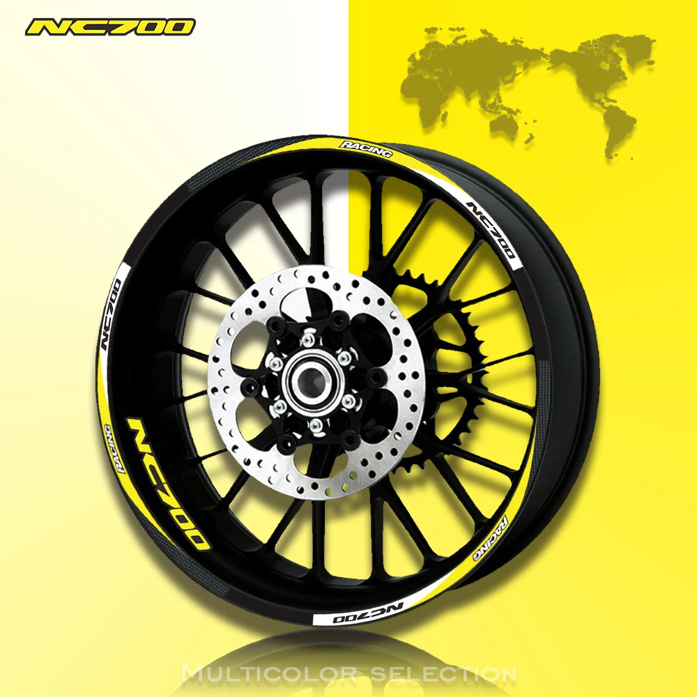 New Motorcycle front&Rear Edge Outer Rim Sticker 17inch Wheel Reflective waterproof Decals For Honda NC700 Reflective Sticker
New Motorcycle front&Rear Edge Outer Rim Sticker 17inch Wheel Reflective waterproof Decals For Honda NC700 Reflective Sticker