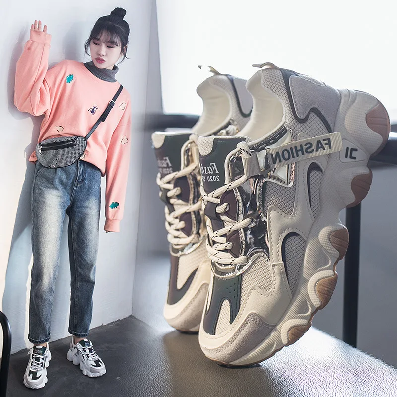 Лучшие черные кроссовки Женская обувь Chaussure Femme Сезон весна-2020 Женские Не