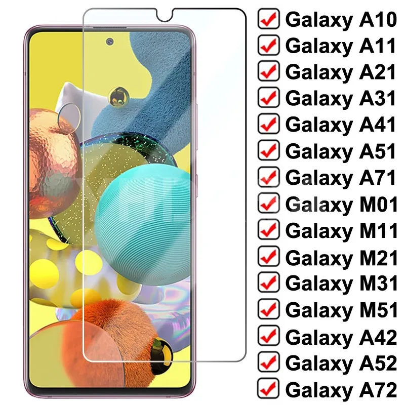 Закаленное стекло для Samsung Galaxy A01 A11 A21 A31 A41 A51 A71 защита экрана M01 M11 M21 M31 A12 A42 A52 A72