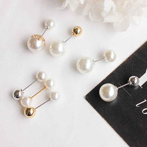Simple and Versatile Double-headed Pearl Pin for Shirt Sweater Ladies BMF88 | Украшения и аксессуары