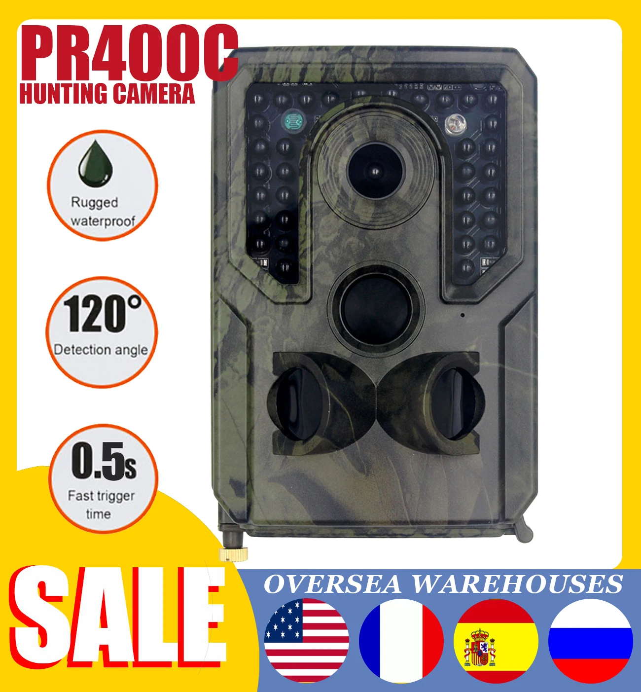 PR400C охотничья камера для дикой природы 12MP 1080P инфракрасная охотничья камера с ночным видением Беспроводная камера слежения
PR400C охотничья камера для дикой природы 12MP 1080P инфракрасная охотничья камера с ночным видением Беспроводная камера слежения
