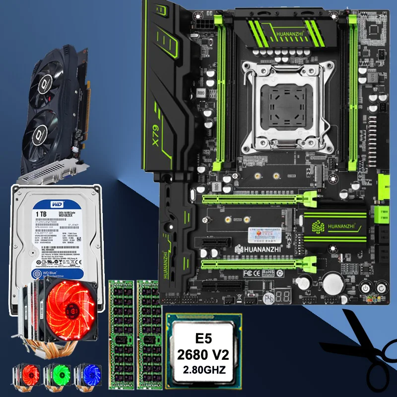 HUANANZHI X79 Super 2011 Motherboard Xeon E5 2680 V2 10 Cores 6 Tubes CPU Cooler 16G RAM RECC 1TB HDD GTX750Ti 2G Video Card
HUANANZHI X79 Super 2011 Motherboard Xeon E5 2680 V2 10 Cores 6 Tubes CPU Cooler 16G RAM RECC 1TB HDD GTX750Ti 2G Video Card