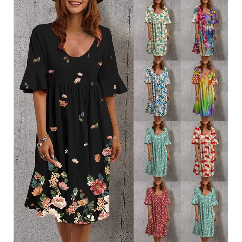 16 Colors 2021 Summer New Arrival Mini Dress Casual Print Half Sleeve Beach Strawberry Dress Plus Size O Neck Cotton Robe Ete
16 Colors 2021 Summer New Arrival Mini Dress Casual Print Half Sleeve Beach Strawberry Dress Plus Size O Neck Cotton Robe Ete
