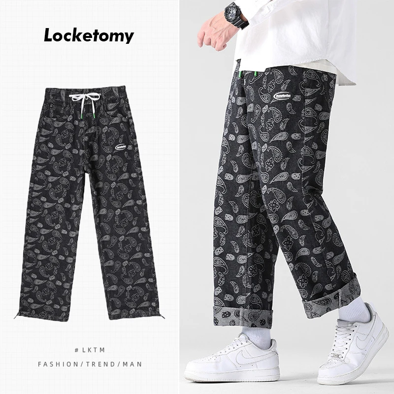 Men's Jeans Autumn New Ins Fashion Brand Elastic Fashion Cashew Flower Loose Straight Trousers Streetwear Men's Мужские джинсы
Men's Jeans Autumn New Ins Fashion Brand Elastic Fashion Cashew Flower Loose Straight Trousers Streetwear Men's Мужские джинсы