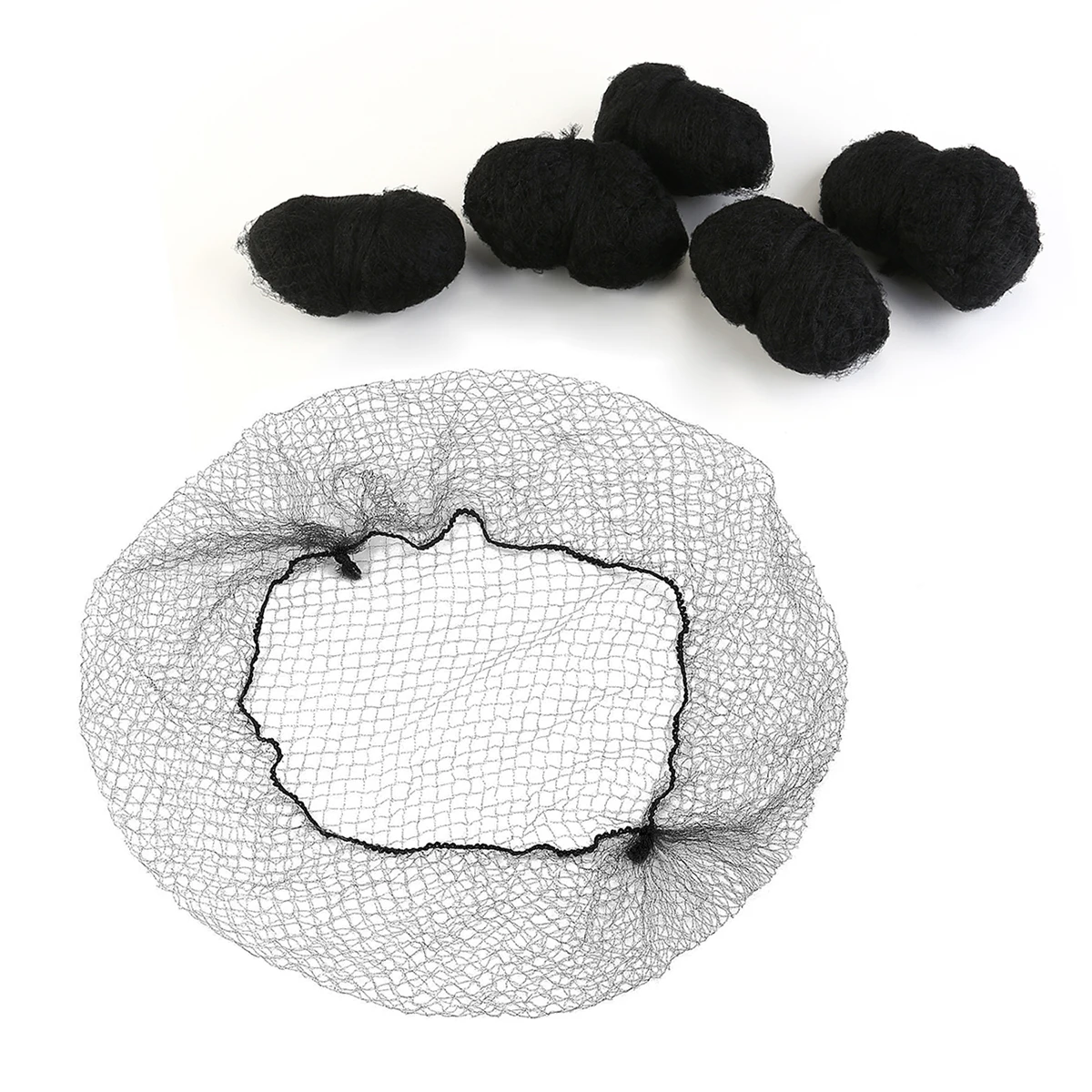 

50cm Black 100pcs Hair Nets Invisible Elastic Mesh Nylon Invisible Hairnet Elastic Edge Mesh Hair Soft Lines Hair Net Dancing