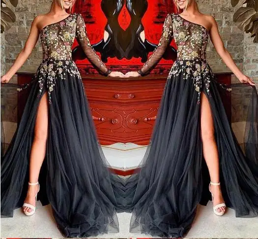 2022 New Arrival Fashion Women's Sexy One-side Sleeve Slant Shoulder Embroidery Large Hem Split Mopping Dress
2022 New Arrival Fashion Women's Sexy One-side Sleeve Slant Shoulder Embroidery Large Hem Split Mopping Dress