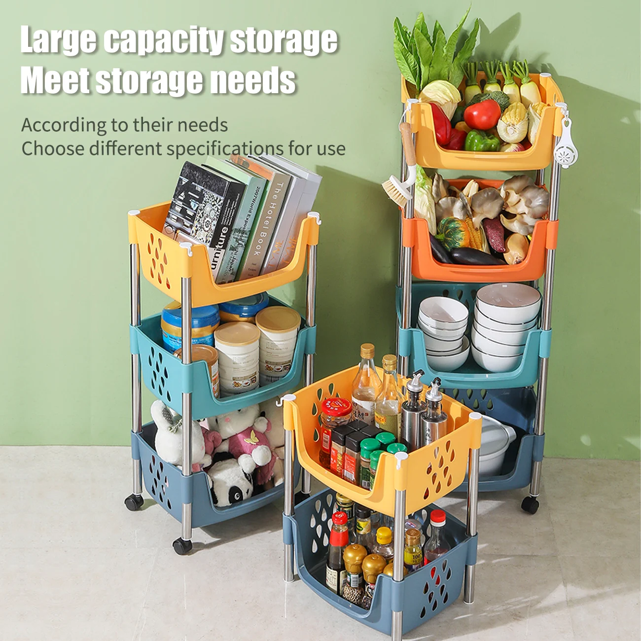 Nordic Stainless Steel Kitchen Shelf Movable Multi-Layer Floor Household Trolley Storage Storage Rack
Nordic Stainless Steel Kitchen Shelf Movable Multi-Layer Floor Household Trolley Storage Storage Rack