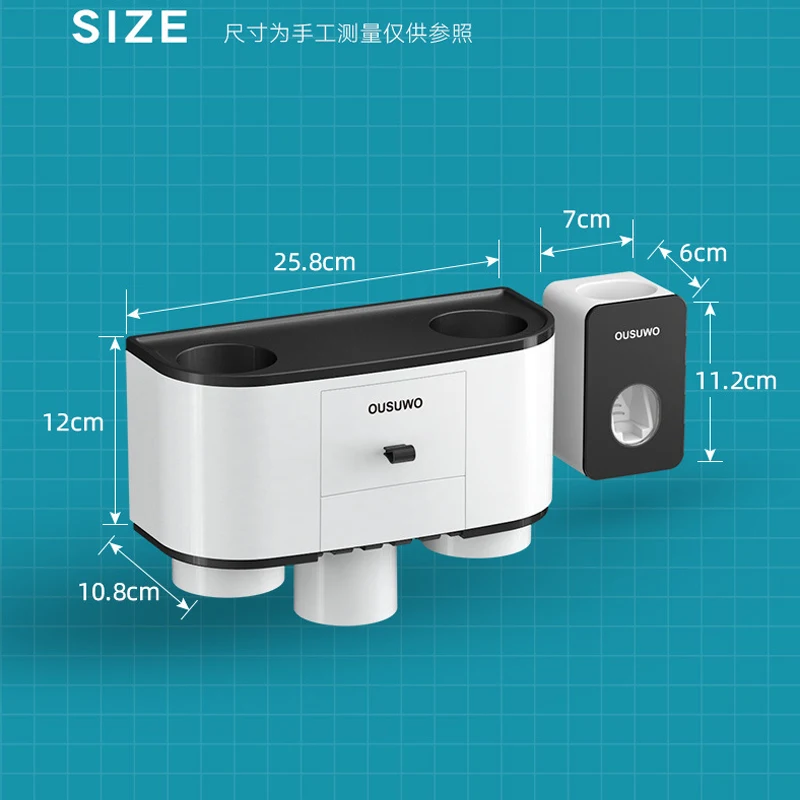 Bathroom Accessories Organizer Set Magnet Toothbrush Holder Automatic Toothpaste Dispenser Holder Storage Racks Wall Mount
Bathroom Accessories Organizer Set Magnet Toothbrush Holder Automatic Toothpaste Dispenser Holder Storage Racks Wall Mount