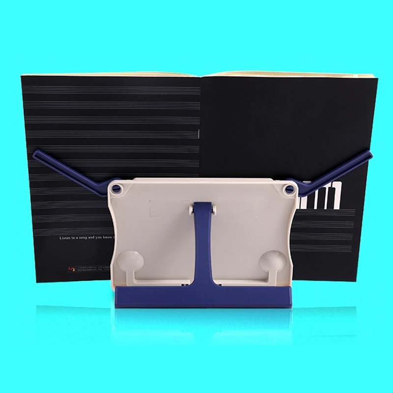 2Pcs Portable Folding Tabletop Sheet Music Rack Adjustable Book Piano Music Score Reading Sheet Stand Flat Music Clip