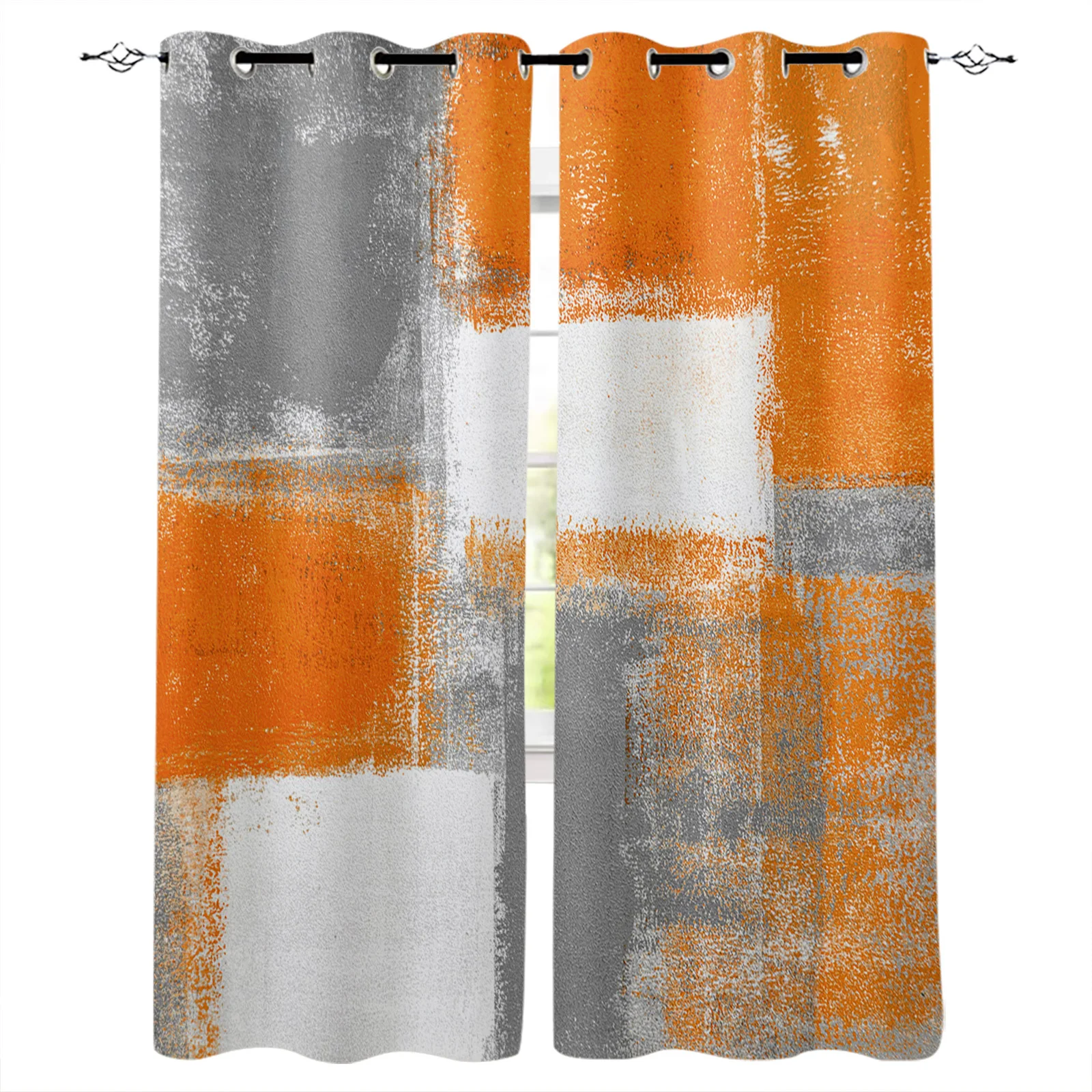 Oil Painting Abstract Geometric Orange Home Decor Curtain For Living Room Bedroom Kitchen Curtains For Window Children Drapes 
Oil Painting Abstract Geometric Orange Home Decor Curtain For Living Room Bedroom Kitchen Curtains For Window Children Drapes