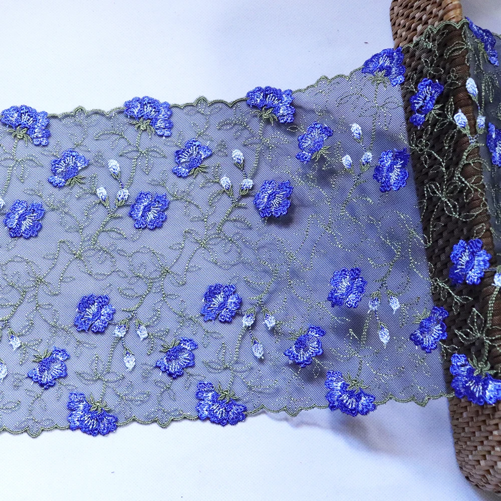 1Meter 22cm Wide Blue Peony Flowers Embroidery Whole Lace Trim Black Mesh For Lingerie Bra Underwear Dress Clothes Sewing Fabric
1Meter 22cm Wide Blue Peony Flowers Embroidery Whole Lace Trim Black Mesh For Lingerie Bra Underwear Dress Clothes Sewing Fabric