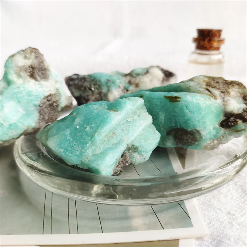Natural Gemstones Amazonite Rough Raw Stones Quartz Crystals Home Decorations
Natural Gemstones Amazonite Rough Raw Stones Quartz Crystals Home Decorations