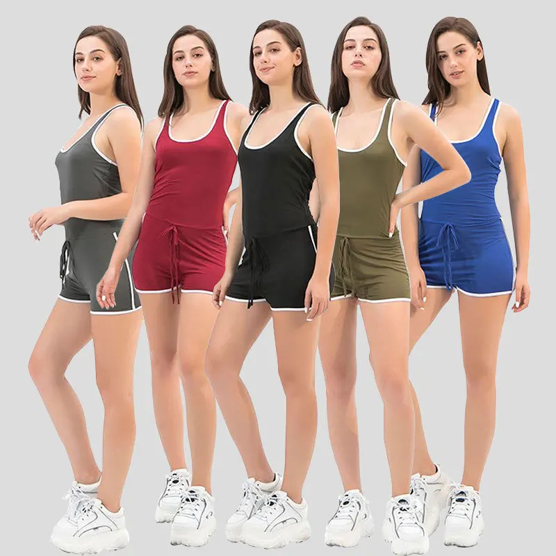 2020 Stripe Patchwork Women Tracksuit Casual Sporty Jumpsuit Summer Comfortable Tank Romper Club Playsuit Overalls 
2020 Stripe Patchwork Women Tracksuit Casual Sporty Jumpsuit Summer Comfortable Tank Romper Club Playsuit Overalls