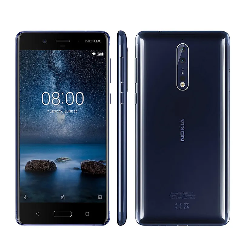 Глобальная версия Nokia 8 мобильный телефон 5 3 ''IPS QHD 2K 6GB 128GB Snapdragon 835 Otca core 13MP