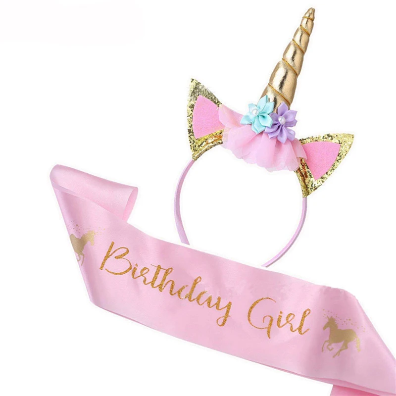 Birthday Girl Sash Satin Silk Sash Unicorn horn Headband Girl 1st Birthday Party Decor Unicorn Party Hair Band Baby Shower Decor
Birthday Girl Sash Satin Silk Sash Unicorn horn Headband Girl 1st Birthday Party Decor Unicorn Party Hair Band Baby Shower Decor