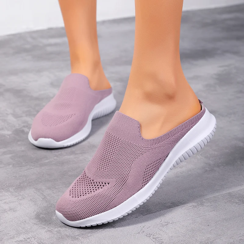 Summer Women Casual Shoes Breathable Mesh Half Shoes Women Platform Vulcanized Shoes Ladies Knitted Half Loafers Chaussure Femme
Summer Women Casual Shoes Breathable Mesh Half Shoes Women Platform Vulcanized Shoes Ladies Knitted Half Loafers Chaussure Femme