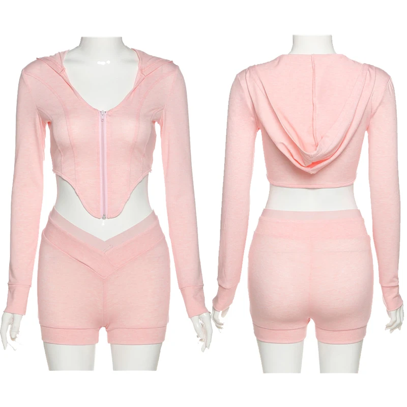 Casual Tracksuit 2 Piece Set Crop Tops Biker Shorts Set Long Sleeve Solid Short Two Piece Club Outfits for Women Matching Sets
Casual Tracksuit 2 Piece Set Crop Tops Biker Shorts Set Long Sleeve Solid Short Two Piece Club Outfits for Women Matching Sets