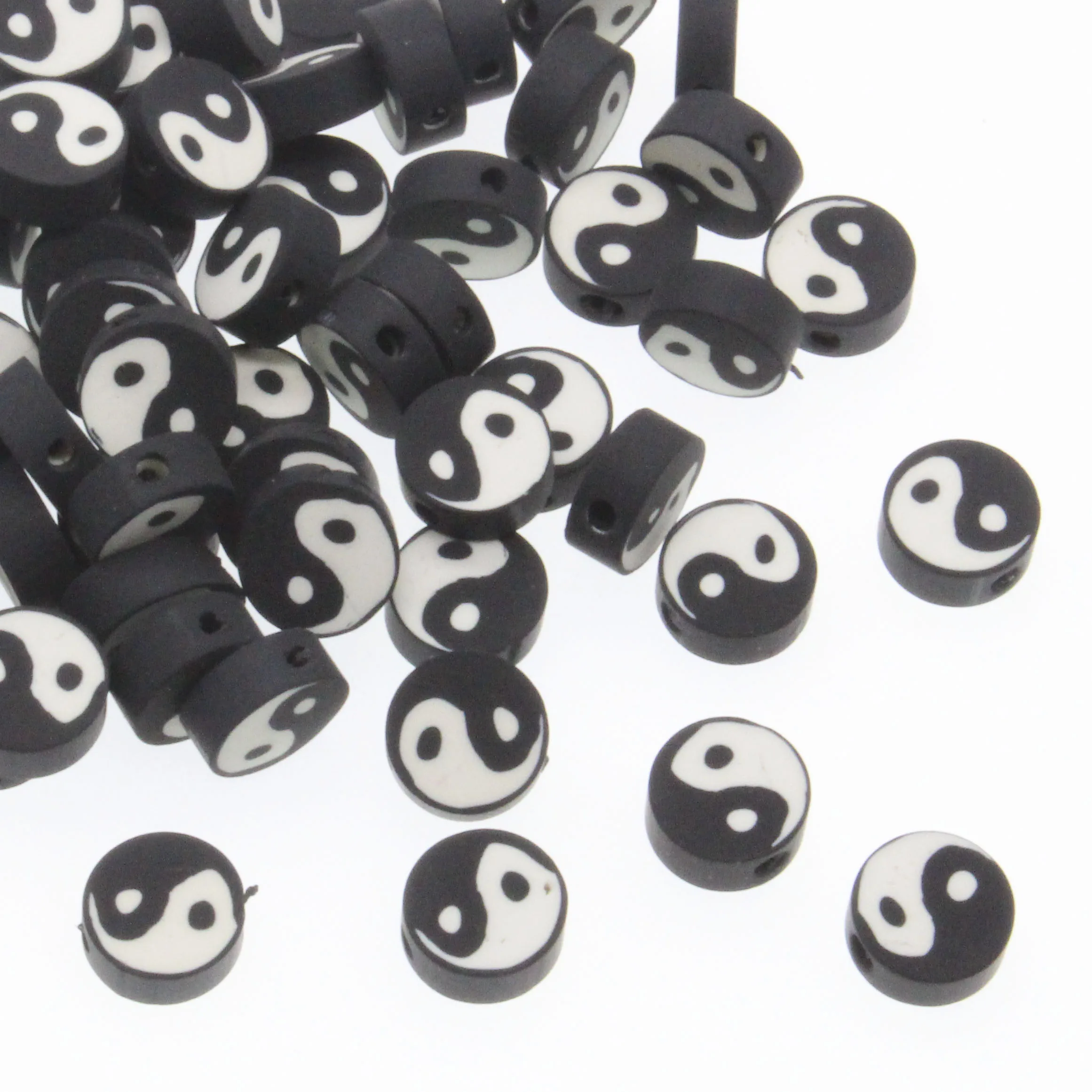 CHONGAI 100Pcs Tai Ji Polymer Clay Spacer Beads DIY Necklace Jewelry Accessories
CHONGAI 100Pcs Tai Ji Polymer Clay Spacer Beads DIY Necklace Jewelry Accessories