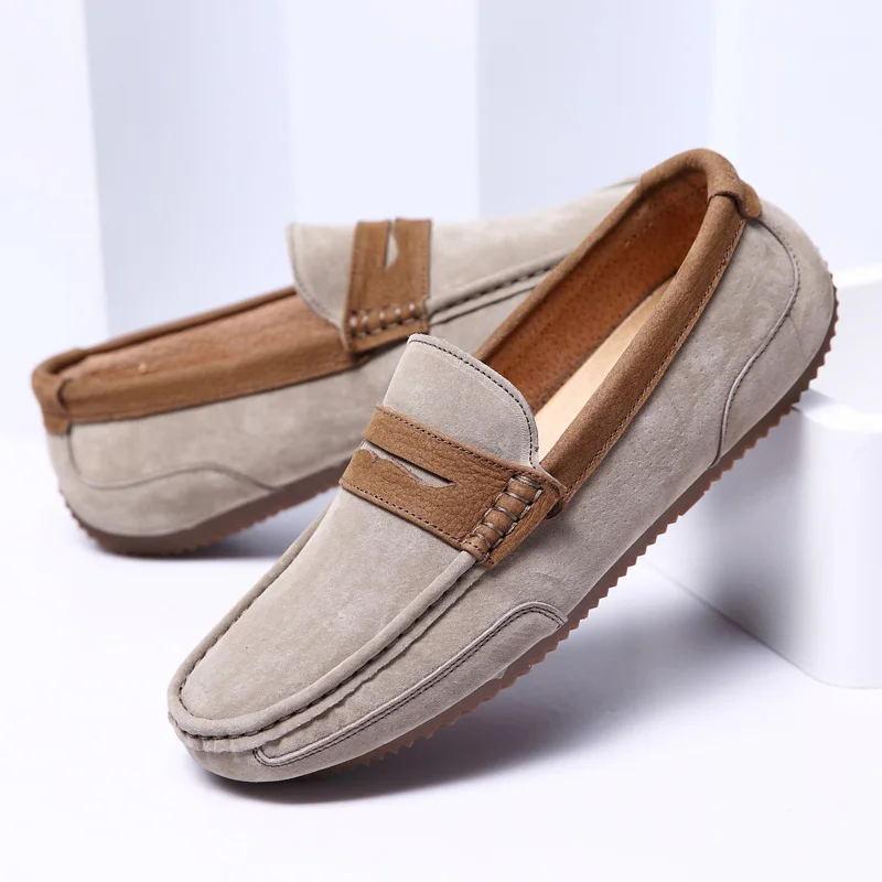 Summer Men Leather Shoes Luxury Designer Brand Fashion Flats Slip on Lightweight Mens Shoes Moccasin Gray Brown Black Loafers
Summer Men Leather Shoes Luxury Designer Brand Fashion Flats Slip on Lightweight Mens Shoes Moccasin Gray Brown Black Loafers