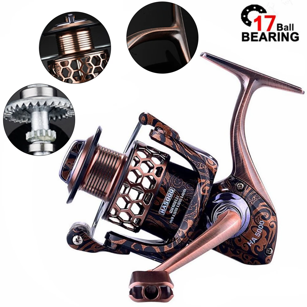 Fishing Accessories Spinning Reel 17+1BB 5.2:1 High-Speed Gear Ratio Smooth Long Casting Powerful Fishing Reel
Fishing Accessories Spinning Reel 17+1BB 5.2:1 High-Speed Gear Ratio Smooth Long Casting Powerful Fishing Reel