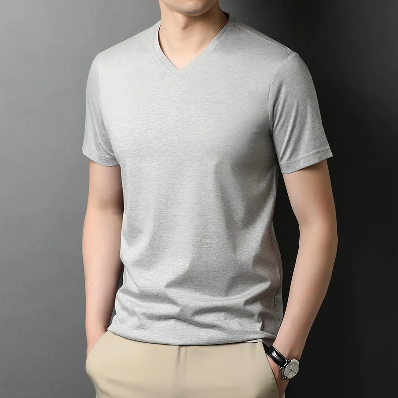 2021 Summer cotton V-neck solid color short-sleeved t shirt men thin half-sleeved Tops Tees jke1915
2021 Summer cotton V-neck solid color short-sleeved t shirt men thin half-sleeved Tops Tees jke1915