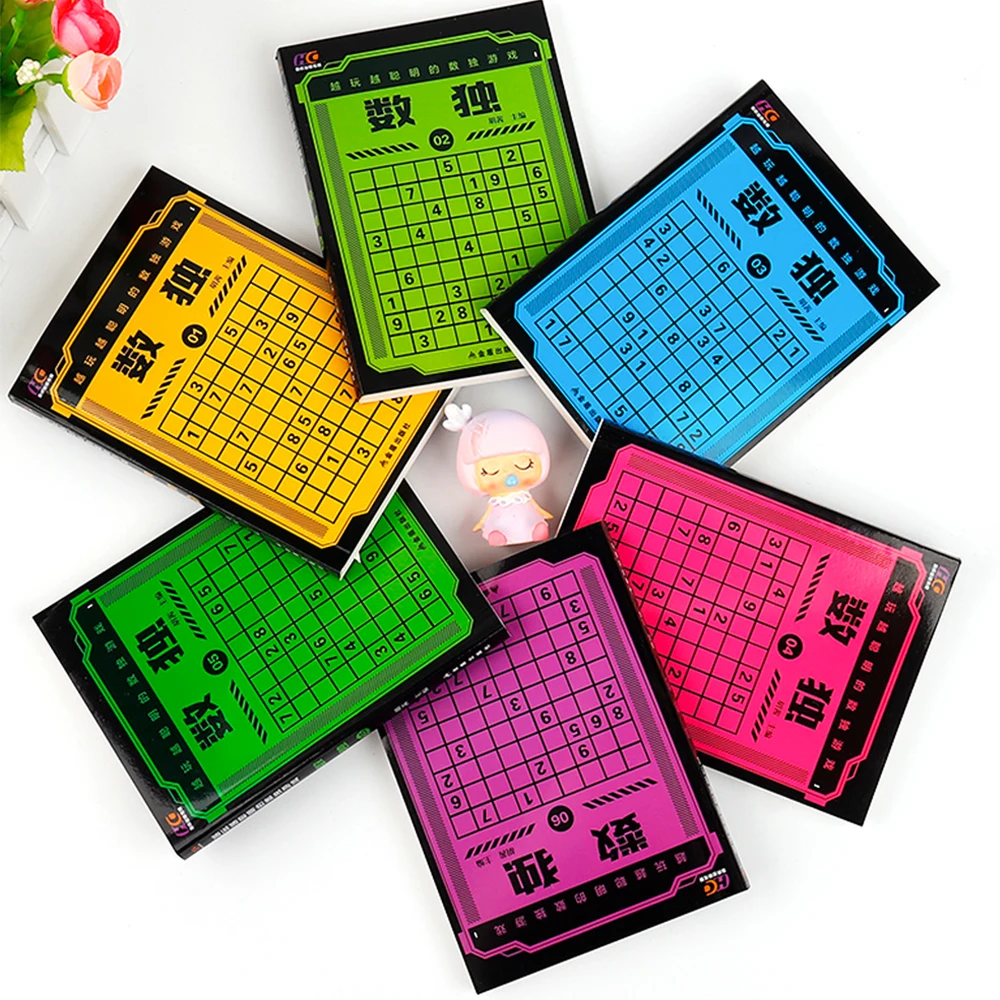 

6 Books/set Children Sudoku Thinking Game From Beginner To Advanced Brain Development Children Play Smart Numbers Pocket Book