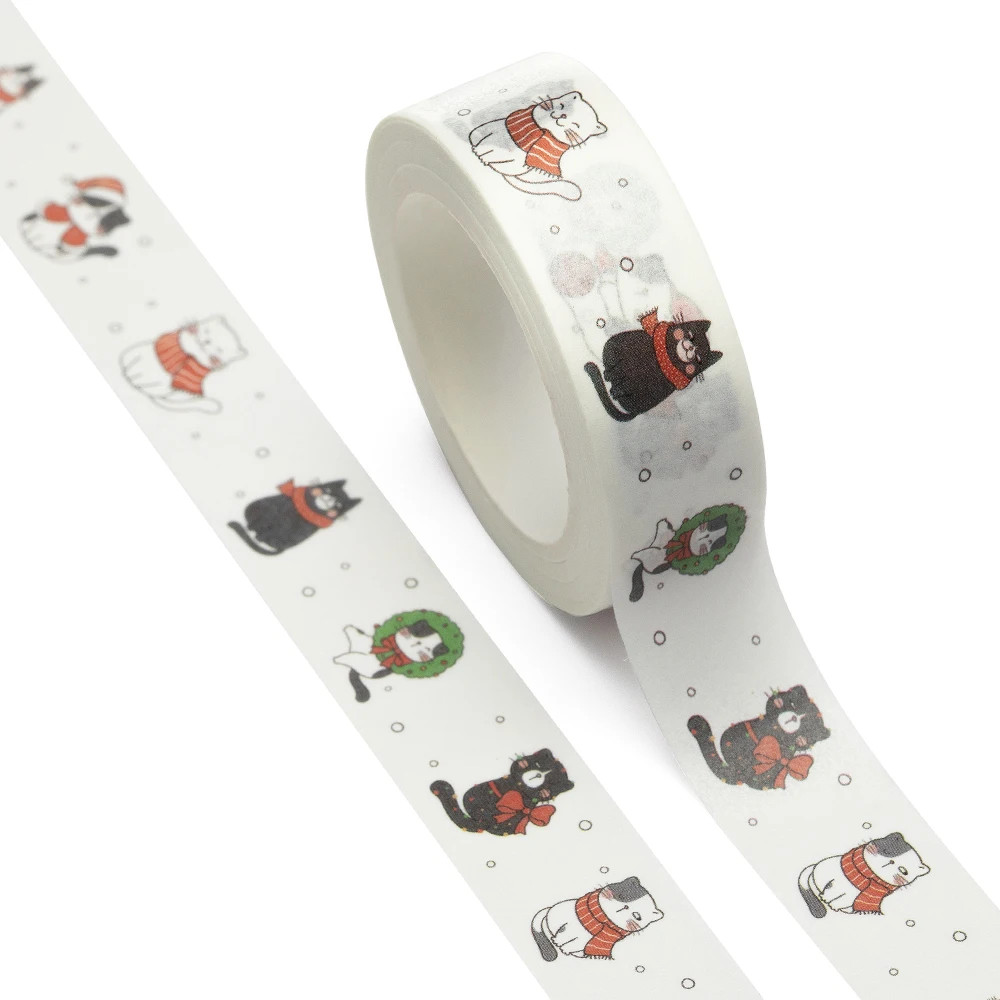 NEW 1PC 15mm x 10m Cute Cat Christmas New Year Doodle Cartoon Washi Tape Scrapbook Paper Masking Adhesive Washi Tape
NEW 1PC 15mm x 10m Cute Cat Christmas New Year Doodle Cartoon Washi Tape Scrapbook Paper Masking Adhesive Washi Tape