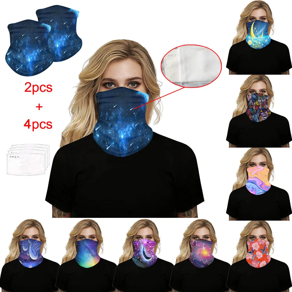 2PC Unisex Outdoor Cycling Face Mask Multifunctional Bandanas Headband with 4PC Carbon Filters masque de protection lavable A50
2PC Unisex Outdoor Cycling Face Mask Multifunctional Bandanas Headband with 4PC Carbon Filters masque de protection lavable A50
