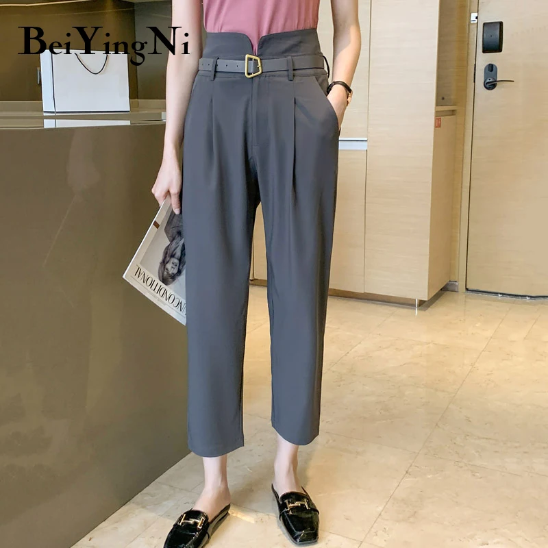 Beiyingni Womens Vintage Classic High Waist Pants Belt Casual Harajuku Chic Streetwear Solid Harem Pants Office Ladies Trousers
Beiyingni Womens Vintage Classic High Waist Pants Belt Casual Harajuku Chic Streetwear Solid Harem Pants Office Ladies Trousers
