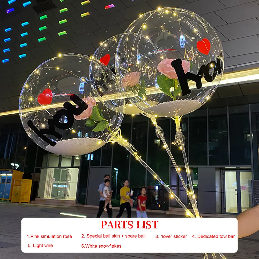 Handle LED Balloon With Sticks Luminous Transparent Helium Bobo Ballons Wedding Birthday Party Decorations Kid LED Light Balloon
Handle LED Balloon With Sticks Luminous Transparent Helium Bobo Ballons Wedding Birthday Party Decorations Kid LED Light Balloon