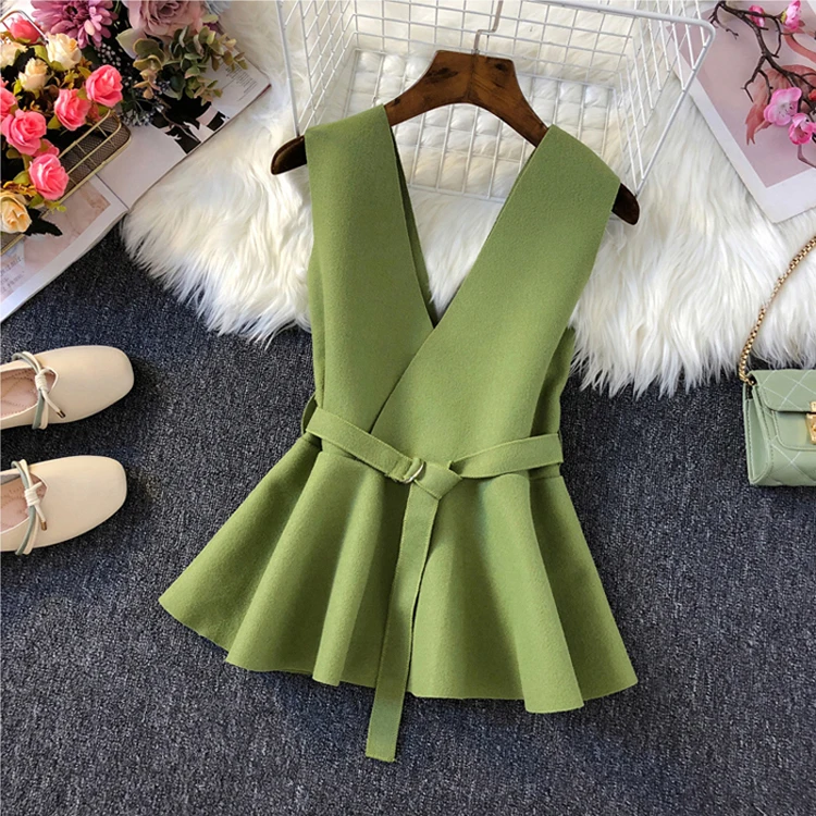 Woolen Vest Coat Autumn and Winter Women Sleeveless Waistcoat Belt Waist Girls Ladies All-match Vest Jacket Coat
Woolen Vest Coat Autumn and Winter Women Sleeveless Waistcoat Belt Waist Girls Ladies All-match Vest Jacket Coat