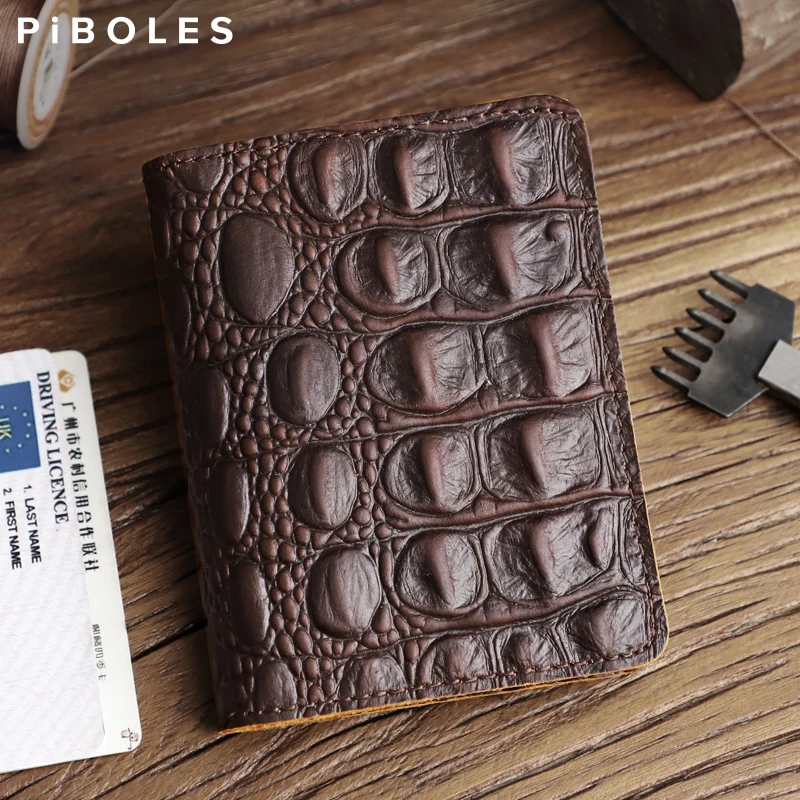 Crocodile Pattern Genuine Leather Card Wallet Handmade Credit Card Holder Driver License Slots Portable Ultra Thin Coin Purse
Crocodile Pattern Genuine Leather Card Wallet Handmade Credit Card Holder Driver License Slots Portable Ultra Thin Coin Purse