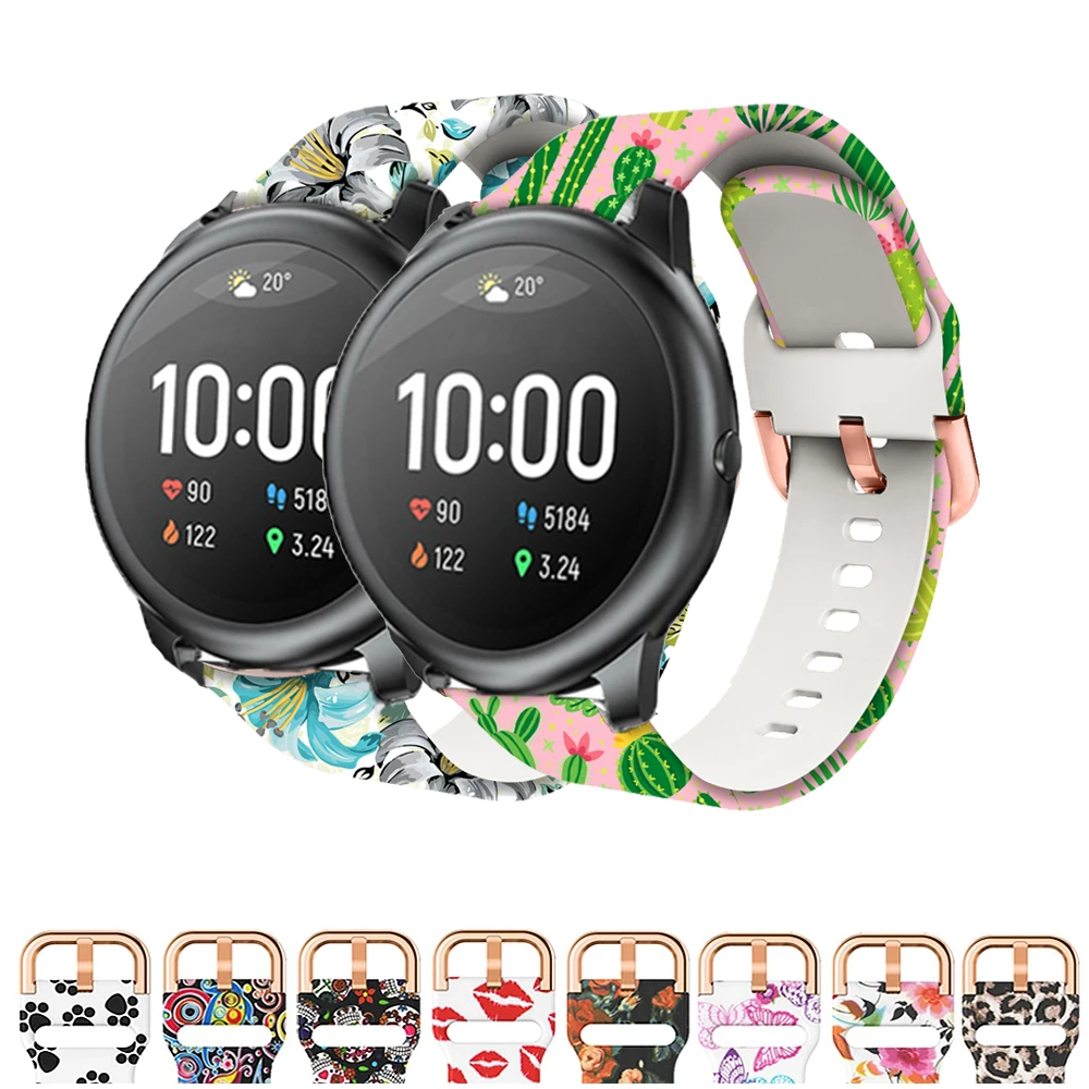 Силиконовый ремешок 22 мм для Xiaomi Huami Amazfit GTR 47 мм, ремешок для наручных часов с принтом для Haylou Solar LS05, быстросъемные аксессуары
Силиконовый ремешок 22 мм для Xiaomi Huami Amazfit GTR 47 мм, ремешок для наручных часов с принтом для Haylou Solar LS05, быстросъемные аксессуары