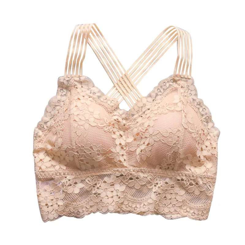 Sexy Women Lace Strap Bras Tube Tops Fashion Cross Beauty Back Tank Tops Underwear Solid Color Tube Top
Sexy Women Lace Strap Bras Tube Tops Fashion Cross Beauty Back Tank Tops Underwear Solid Color Tube Top