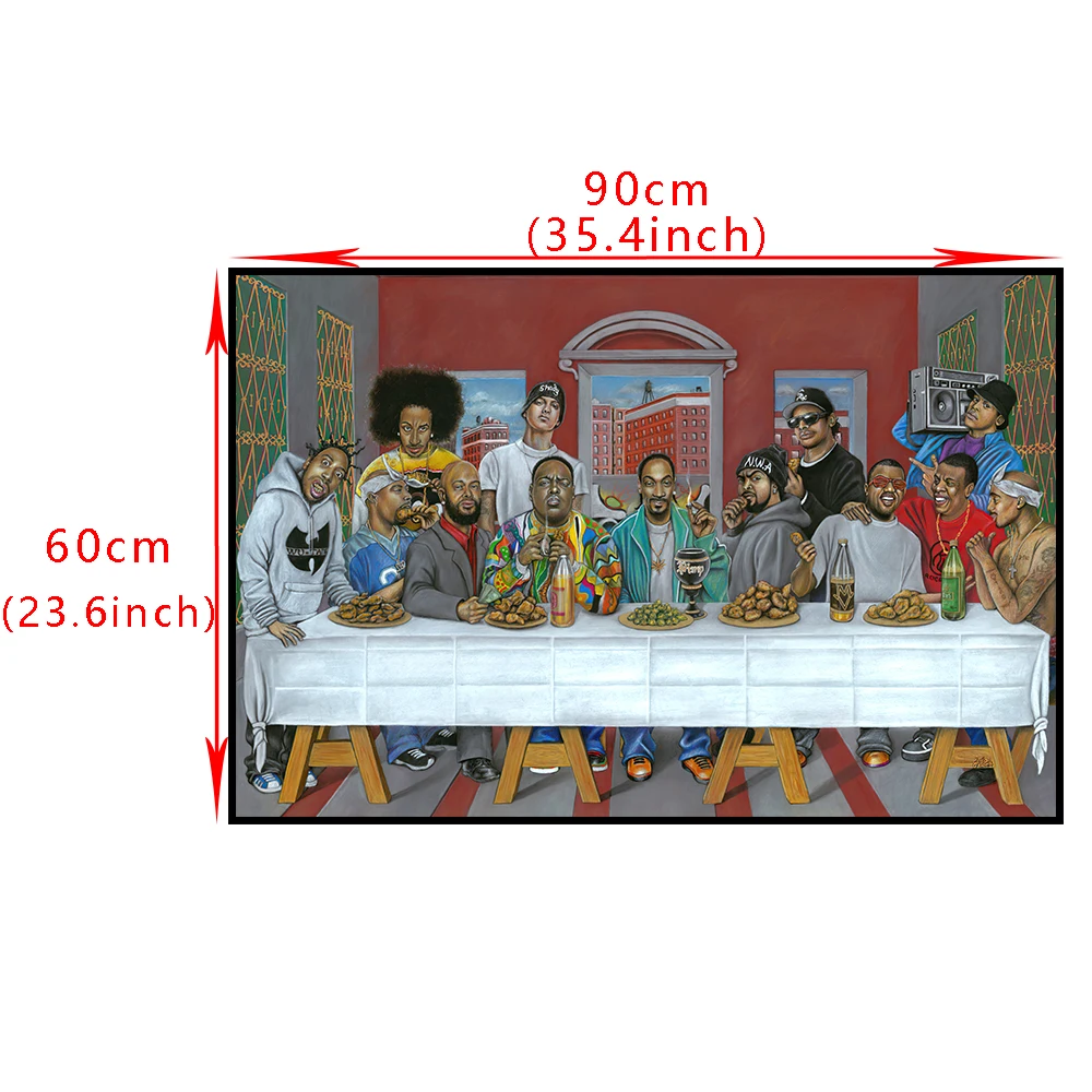 Rapper's Last Supper Poster Canvas Painting Print Cuadros Art Decoration Mural For Modern Home Living Room Wall Decor No Fram
Rapper's Last Supper Poster Canvas Painting Print Cuadros Art Decoration Mural For Modern Home Living Room Wall Decor No Fram